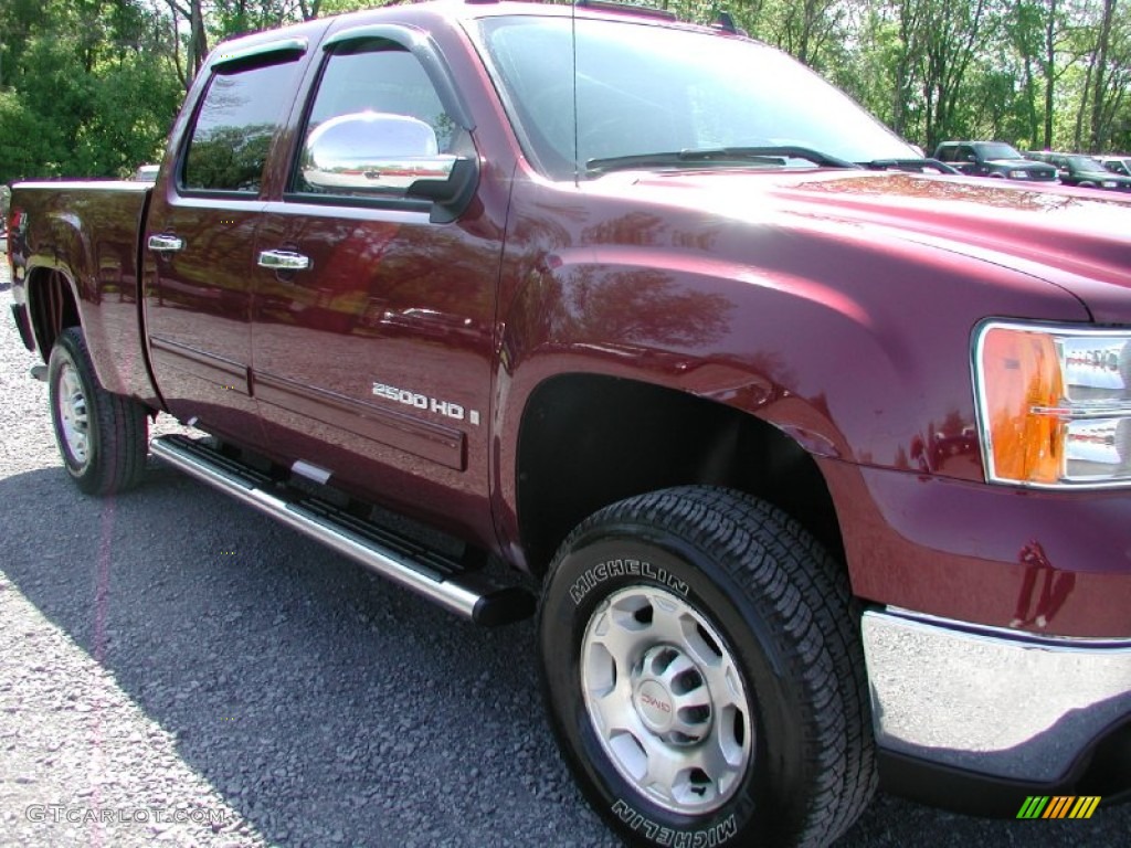 2008 Sierra 2500HD SLE Z71 Crew Cab 4x4 - Dark Crimson Red Metallic / Ebony photo #21