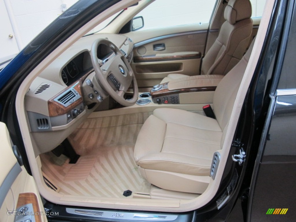 2003 7 Series 745i Sedan - Black Sapphire Metallic / Dark Beige/Beige III photo #18