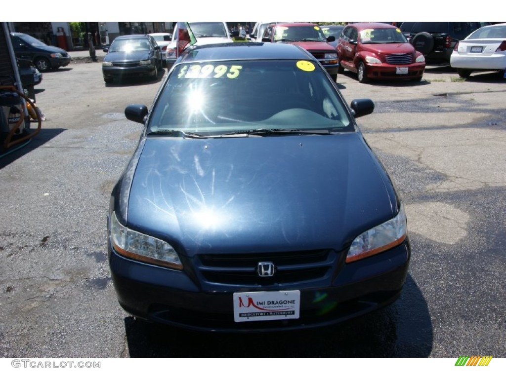 1999 Accord DX Sedan - Deep Velvet Blue Pearl / Gray photo #2
