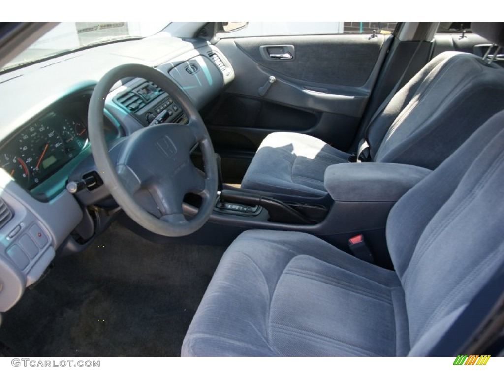 1999 Accord DX Sedan - Deep Velvet Blue Pearl / Gray photo #8