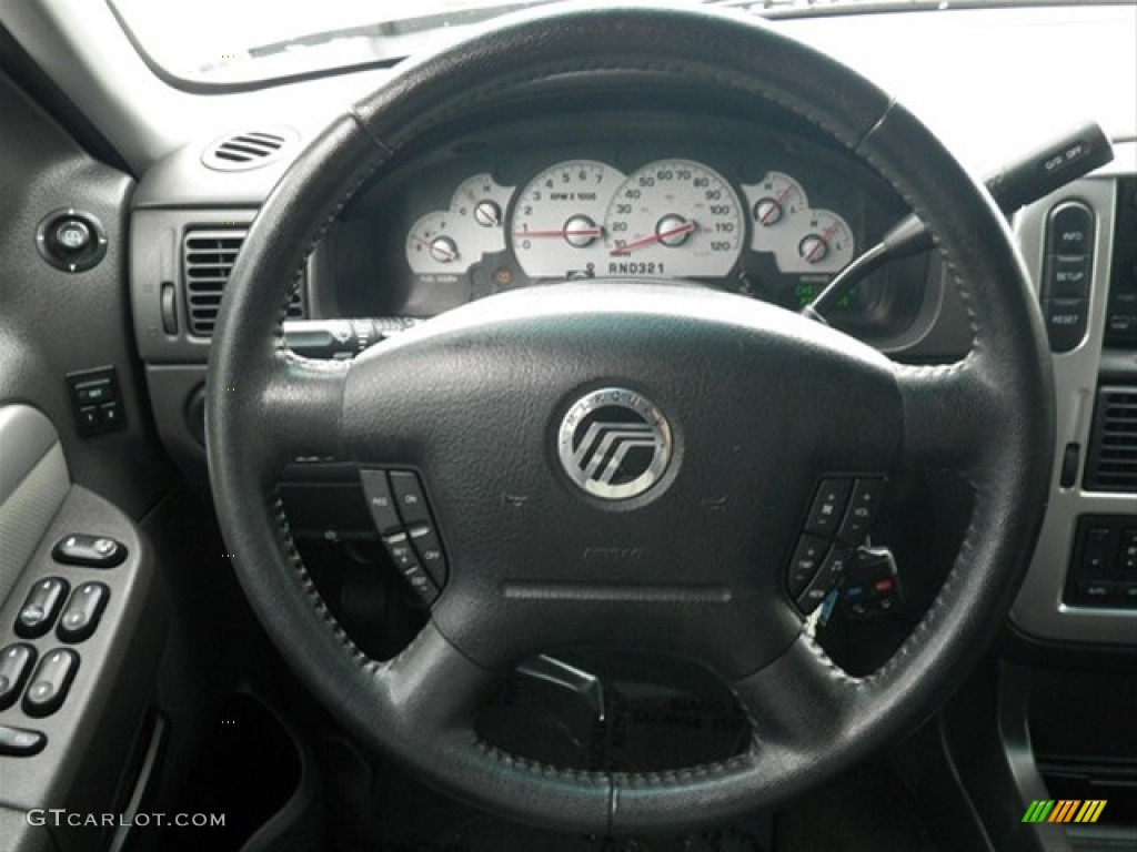 2005 Mercury Mountaineer V8 Midnight Grey Steering Wheel Photo #65422896