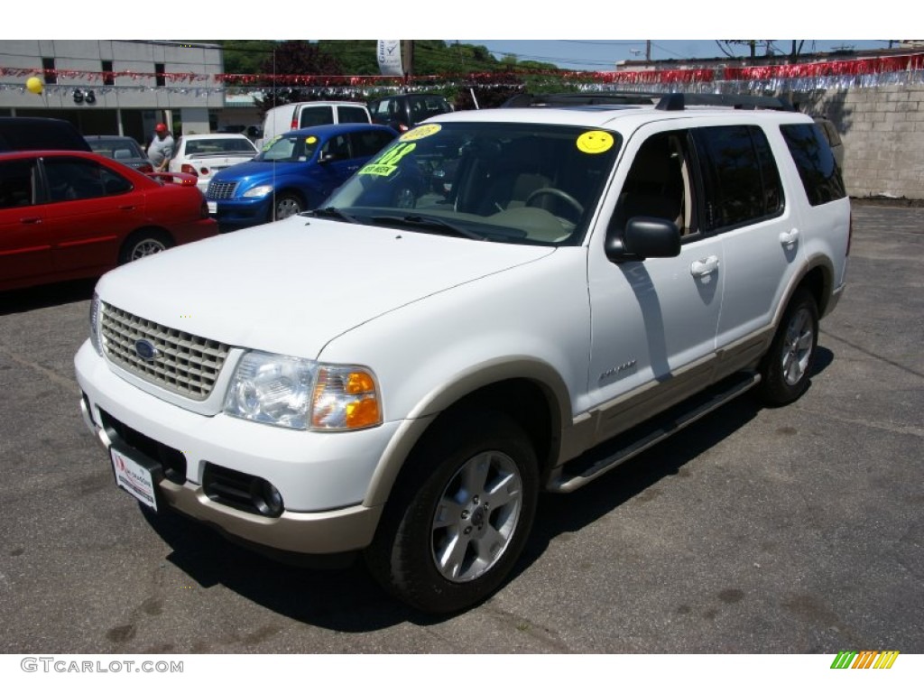 2005 Explorer Eddie Bauer 4x4 - Oxford White / Medium Parchment photo #1