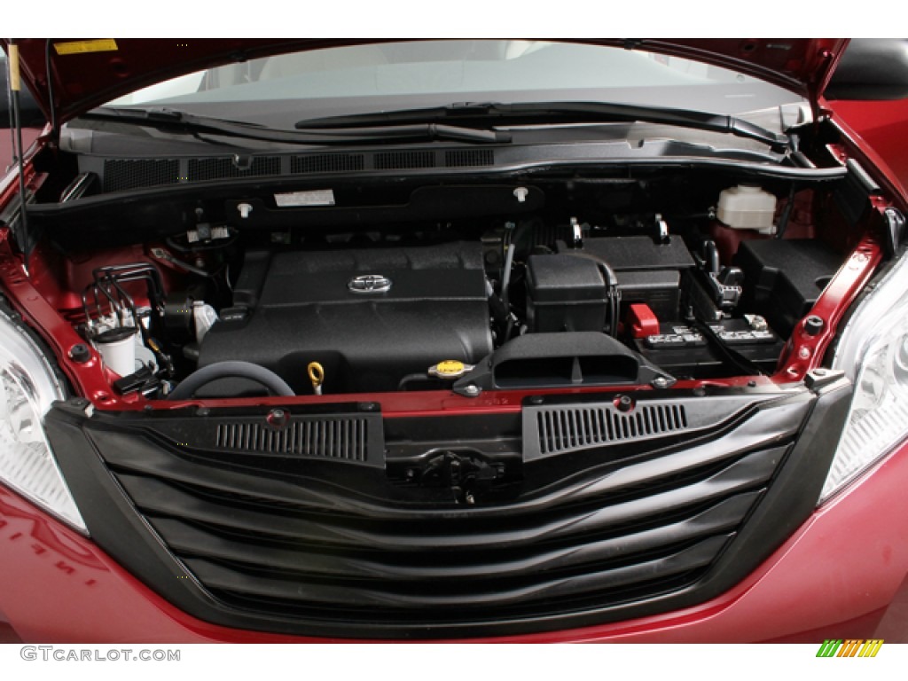 2011 Sienna V6 - Salsa Red Pearl / Bisque photo #18