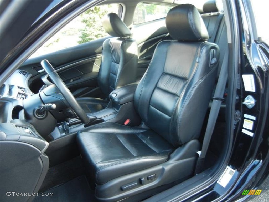 2009 Accord EX-L V6 Coupe - Crystal Black Pearl / Black photo #5