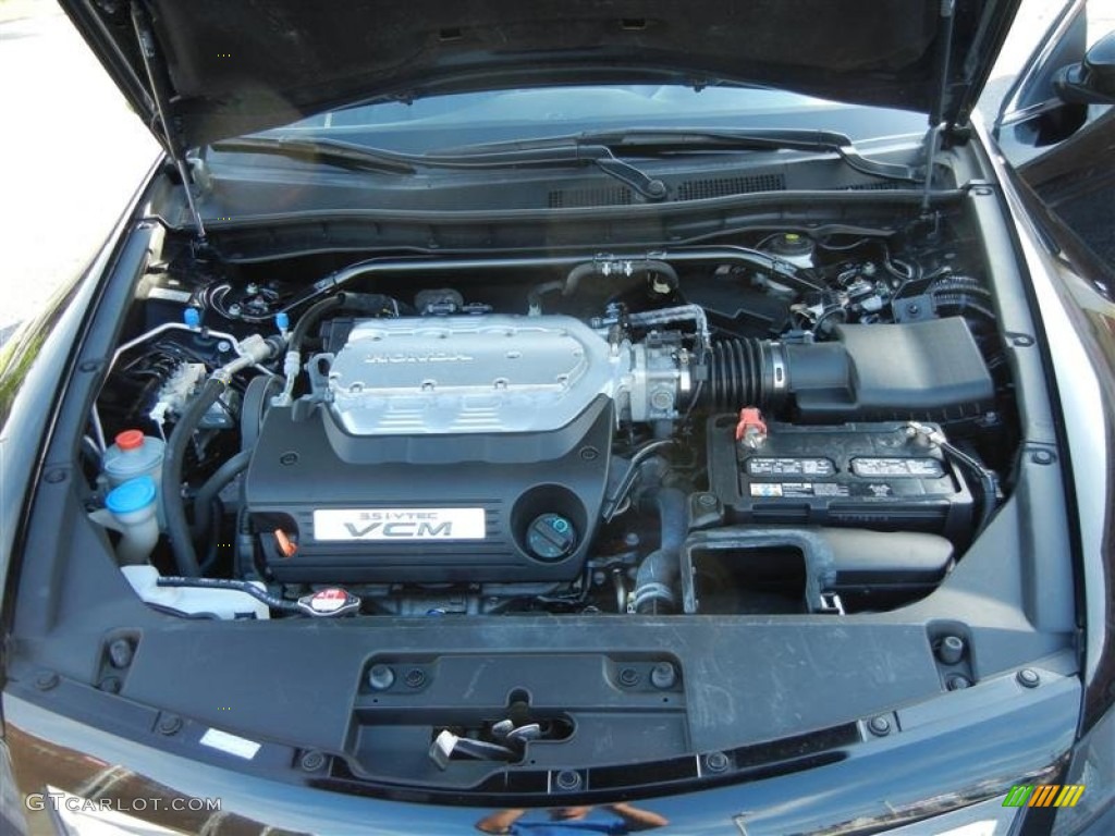 2009 Accord EX-L V6 Coupe - Crystal Black Pearl / Black photo #9