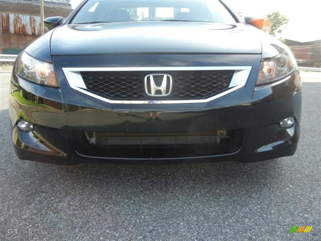 2009 Accord EX-L V6 Coupe - Crystal Black Pearl / Black photo #14