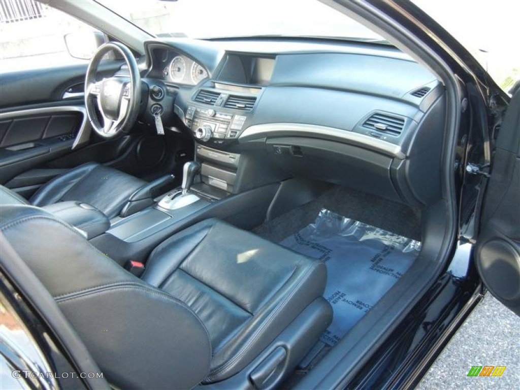 2009 Accord EX-L V6 Coupe - Crystal Black Pearl / Black photo #36