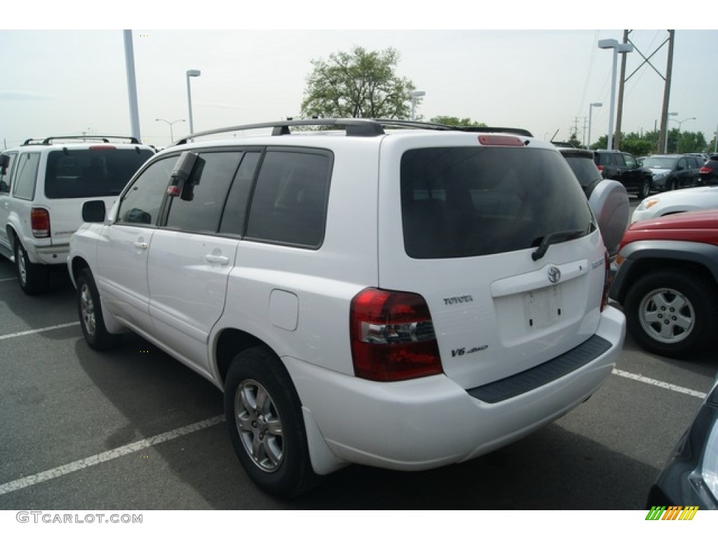 2004 Highlander V6 4WD - Super White / Ivory photo #3
