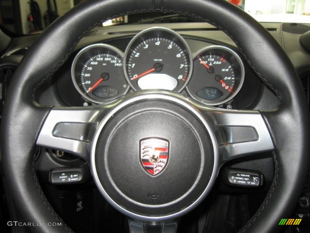2012 Porsche Cayman R Black Steering Wheel Photo #65429331