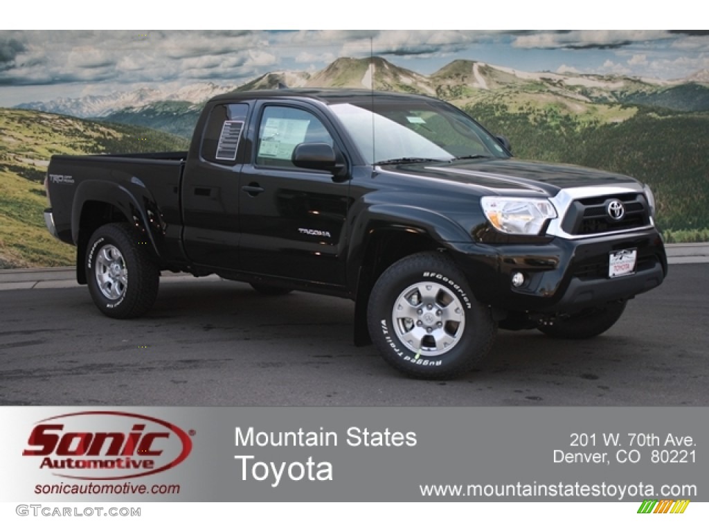 2012 Tacoma V6 TRD Access Cab 4x4 - Black / Graphite photo #1