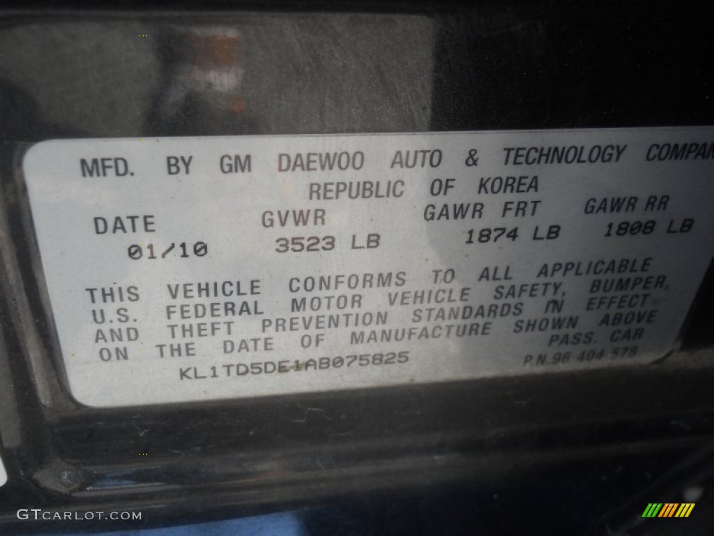 2010 Aveo LT Sedan - Black Granite / Charcoal photo #14