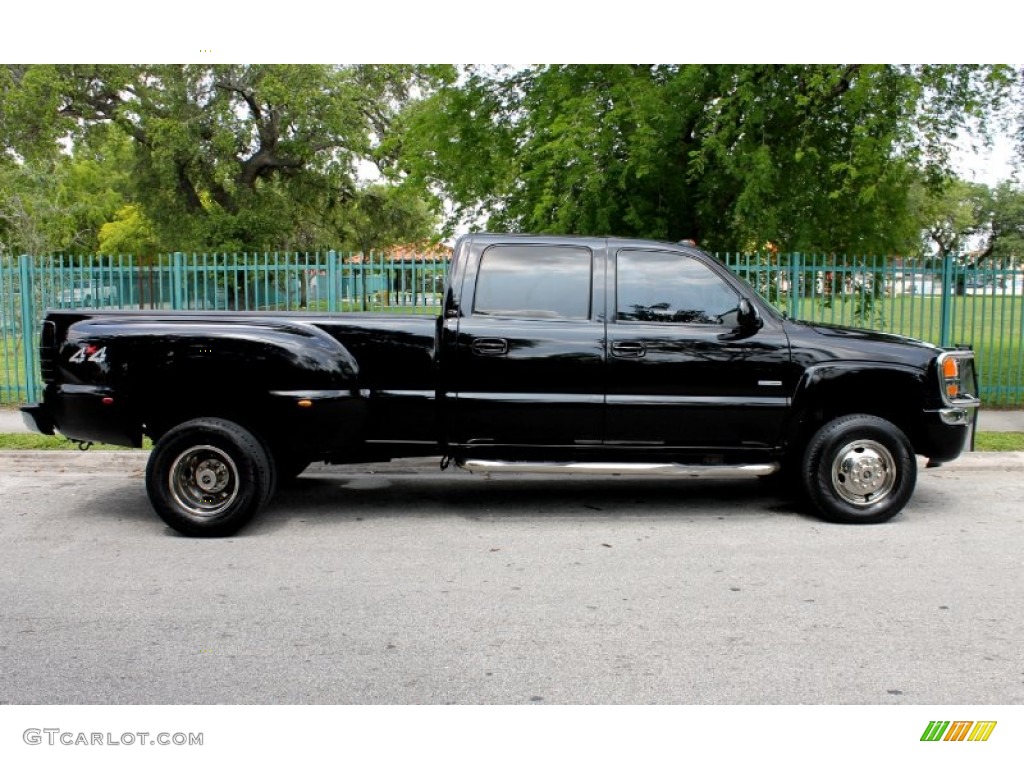 Onyx Black 2006 GMC Sierra 3500 SLT Crew Cab 4x4 Dually Exterior Photo #65431743
