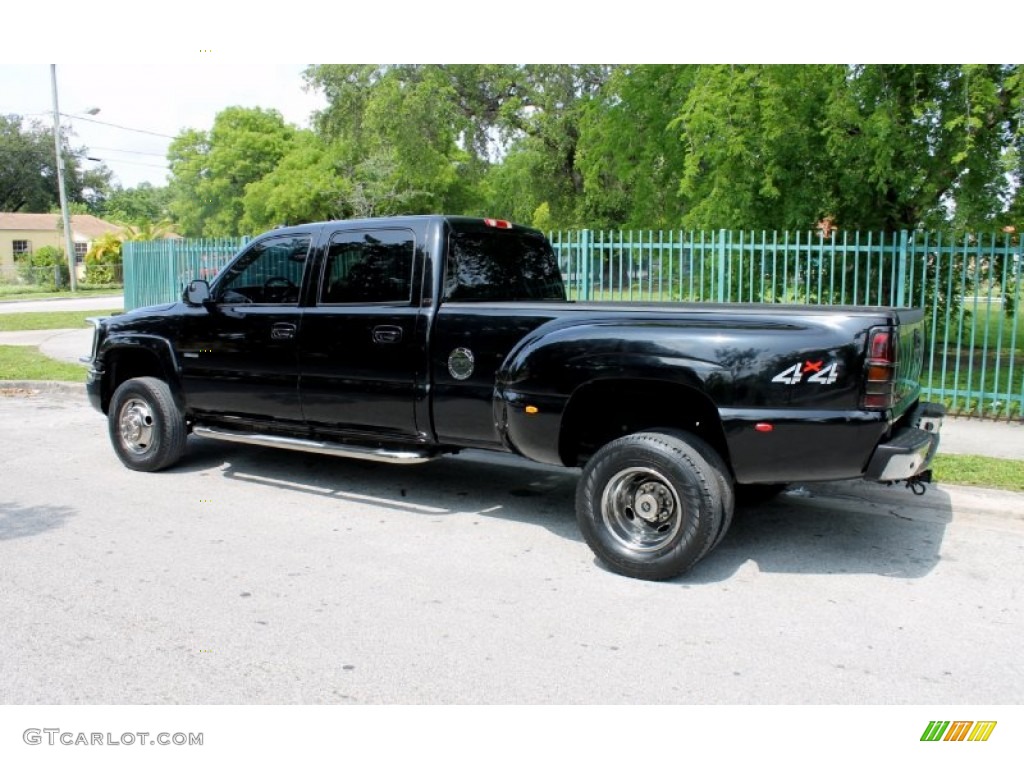 2006 Sierra 3500 SLT Crew Cab 4x4 Dually - Onyx Black / Neutral photo #7