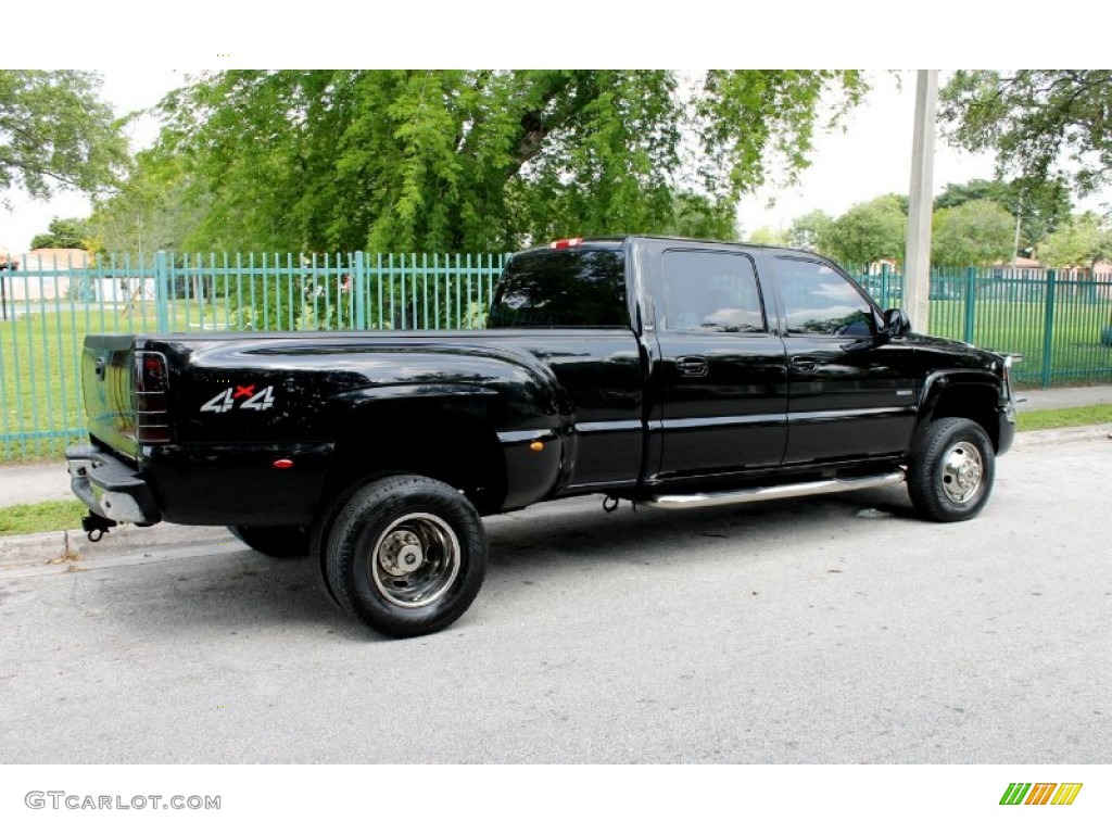 2006 Sierra 3500 SLT Crew Cab 4x4 Dually - Onyx Black / Neutral photo #8