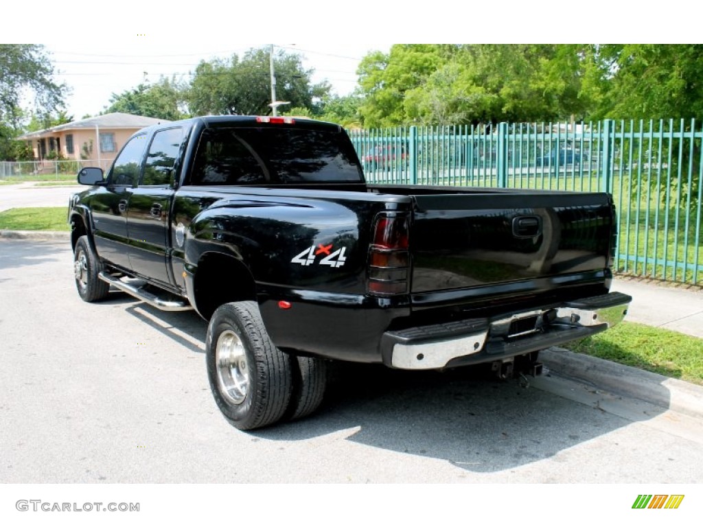 2006 Sierra 3500 SLT Crew Cab 4x4 Dually - Onyx Black / Neutral photo #9
