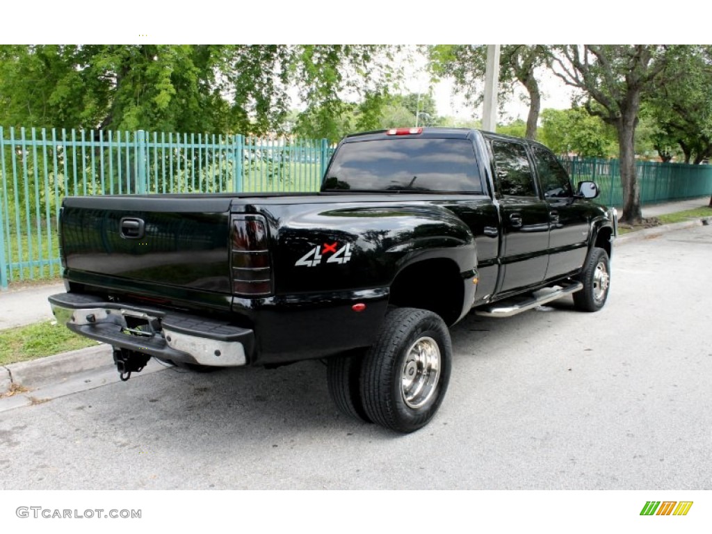 2006 Sierra 3500 SLT Crew Cab 4x4 Dually - Onyx Black / Neutral photo #10