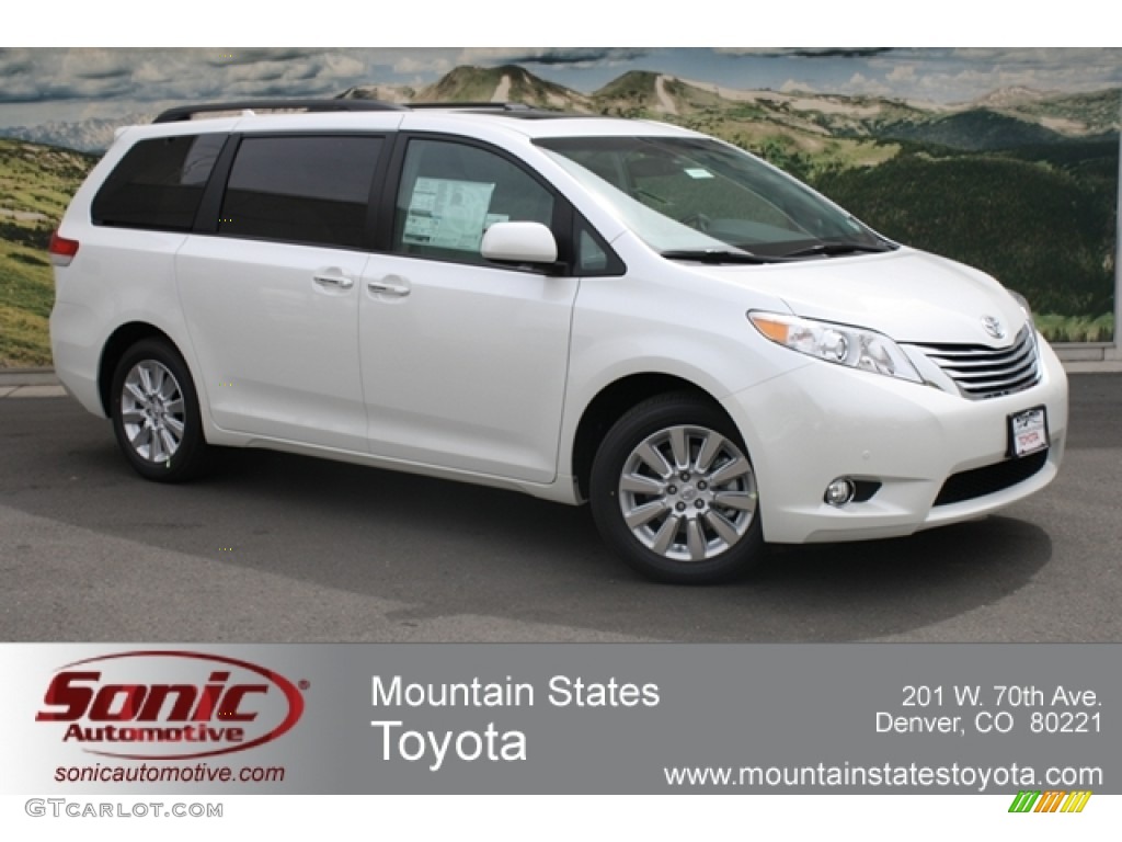 2012 Sienna Limited AWD - Blizzard White Pearl / Light Gray photo #1