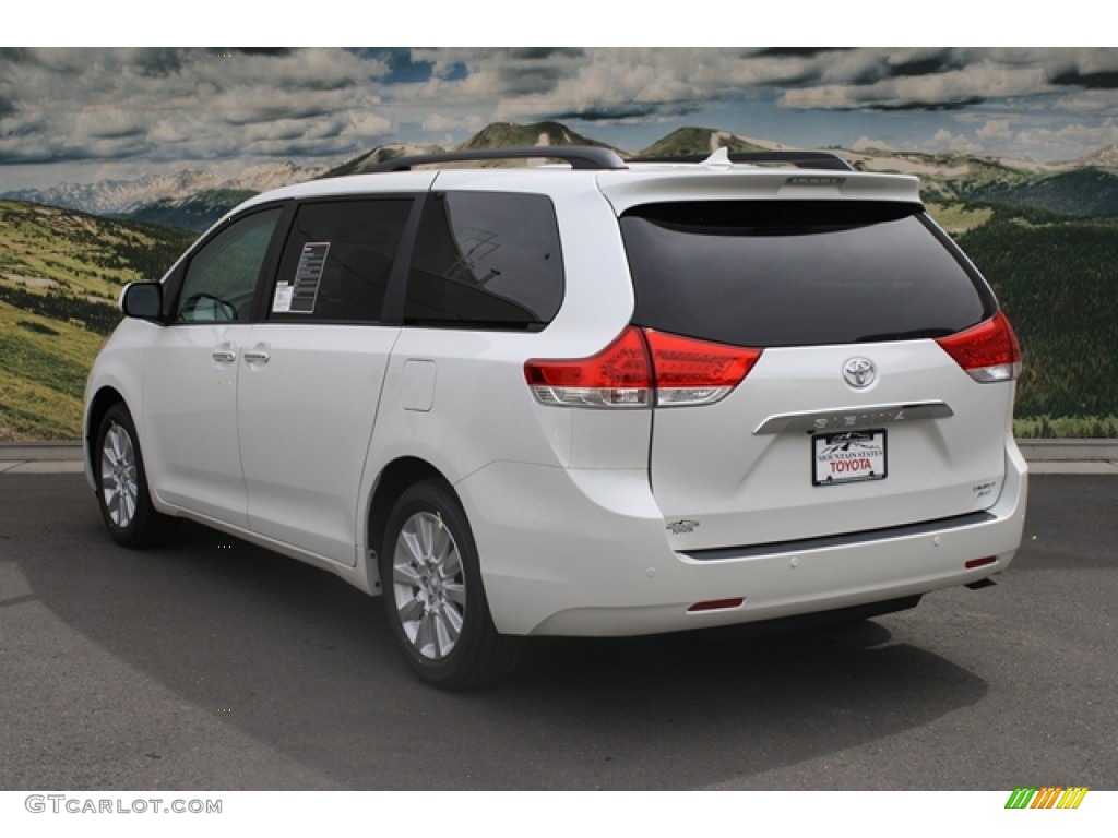 2012 Sienna Limited AWD - Blizzard White Pearl / Light Gray photo #3