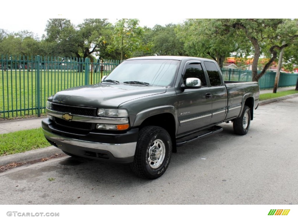 2001 Silverado 2500HD LS Extended Cab 4x4 - Medium Charcoal Gray Metallic / Graphite photo #1