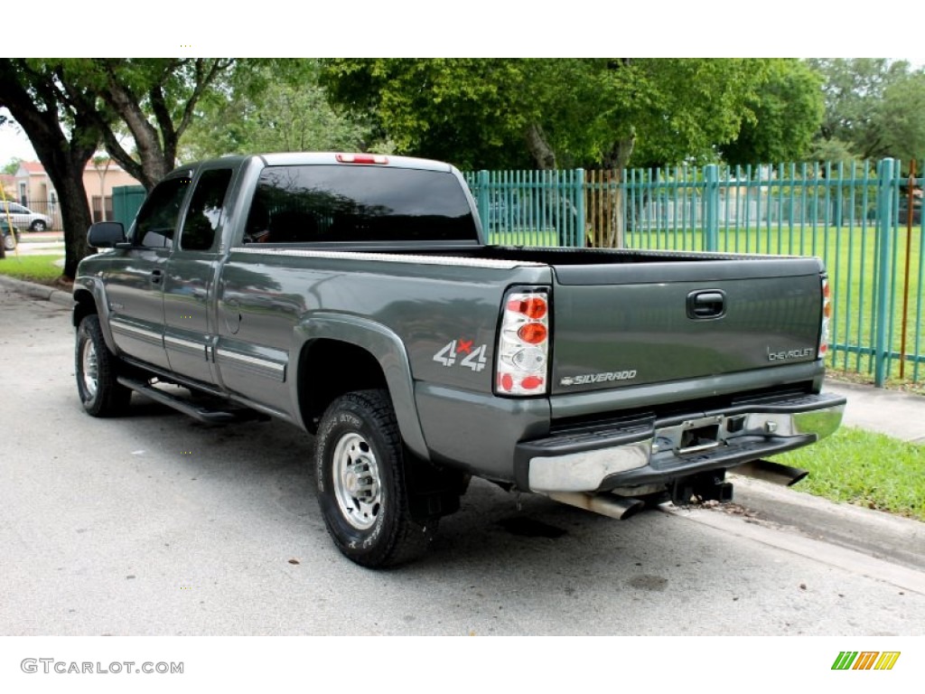 2001 Silverado 2500HD LS Extended Cab 4x4 - Medium Charcoal Gray Metallic / Graphite photo #9