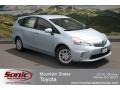 2012 Clear Sky Blue Metallic Toyota Prius v Three Hybrid  photo #1