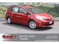 2012 Barcelona Red Metallic Toyota Prius v Two Hybrid  photo #1