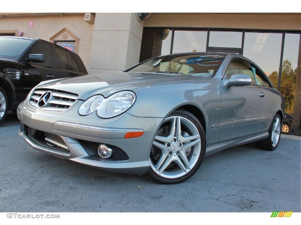 Palladium Silver Metallic 2009 Mercedes-Benz CLK 350 Coupe Exterior Photo #65434452