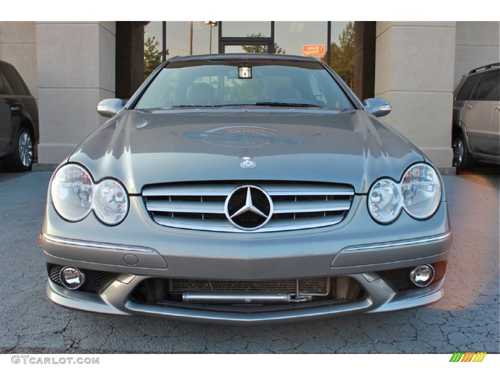 Palladium Silver Metallic 2009 Mercedes-Benz CLK 350 Coupe Exterior Photo #65434529