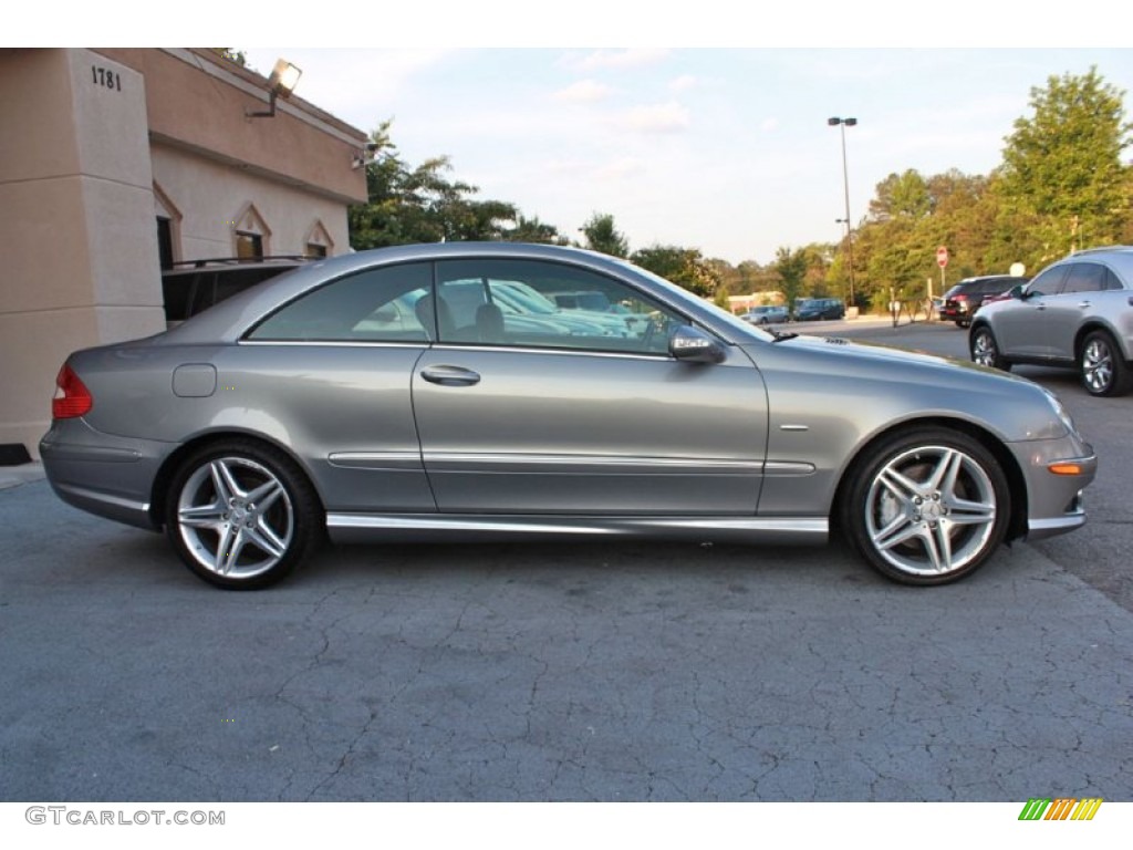 Palladium Silver Metallic 2009 Mercedes-Benz CLK 350 Coupe Exterior Photo #65434593