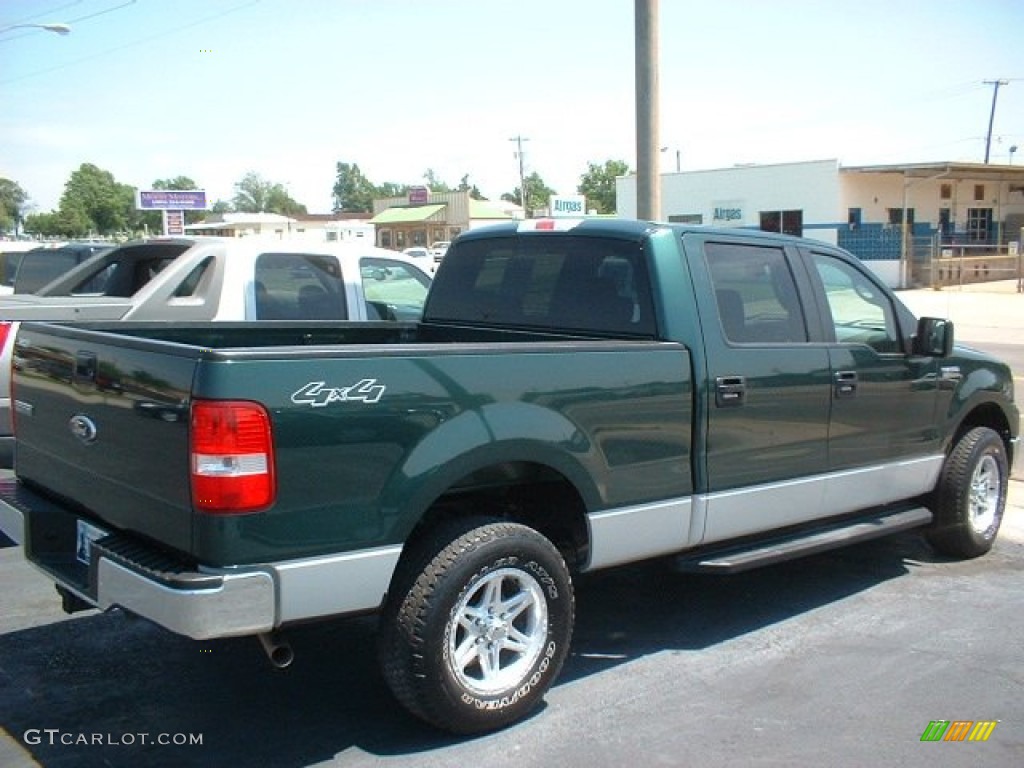 2008 F150 XLT SuperCrew 4x4 - Forest Green Metallic / Medium/Dark Flint photo #6