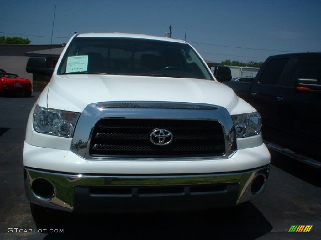 2008 Tundra Double Cab - Super White / Graphite Gray photo #2