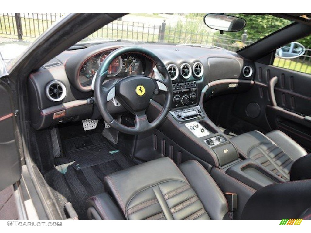 Nero Interior 2005 Ferrari 575 Superamerica Roadster F1 Photo #65437011
