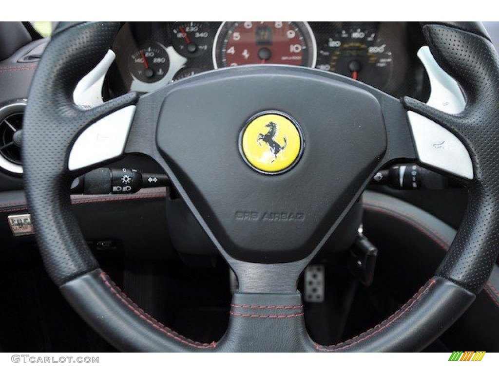 2005 Ferrari 575 Superamerica Roadster F1 Nero Steering Wheel Photo #65437038
