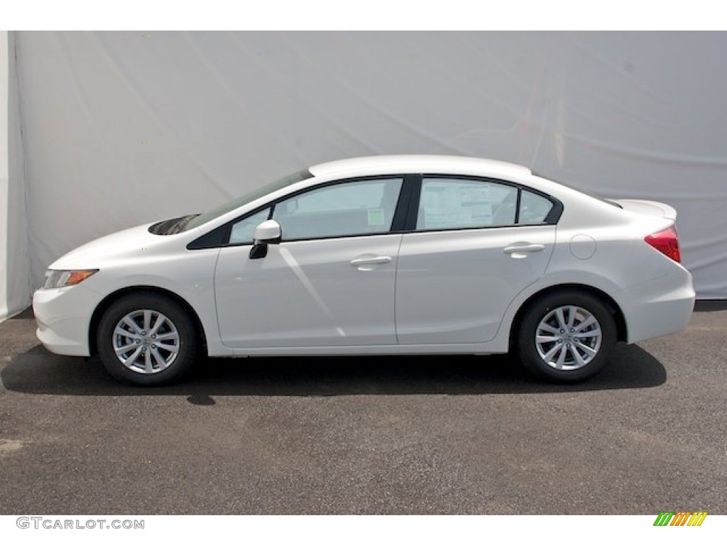2012 White honda civic ex coupe #1