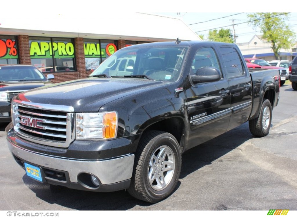 2008 Sierra 1500 SLT Crew Cab 4x4 - Onyx Black / Ebony photo #1