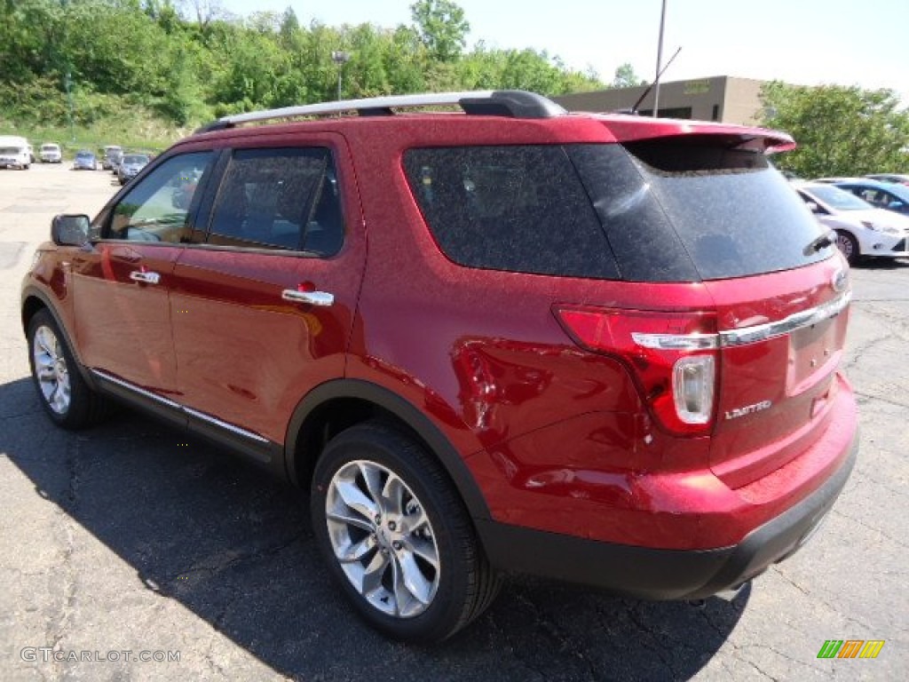 2013 Explorer Limited 4WD - Ruby Red Metallic / Charcoal Black photo #4