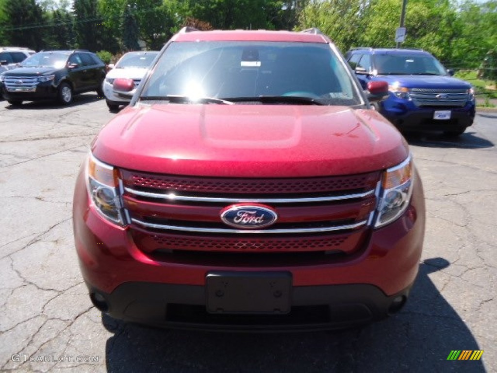 2013 Explorer Limited 4WD - Ruby Red Metallic / Charcoal Black photo #6