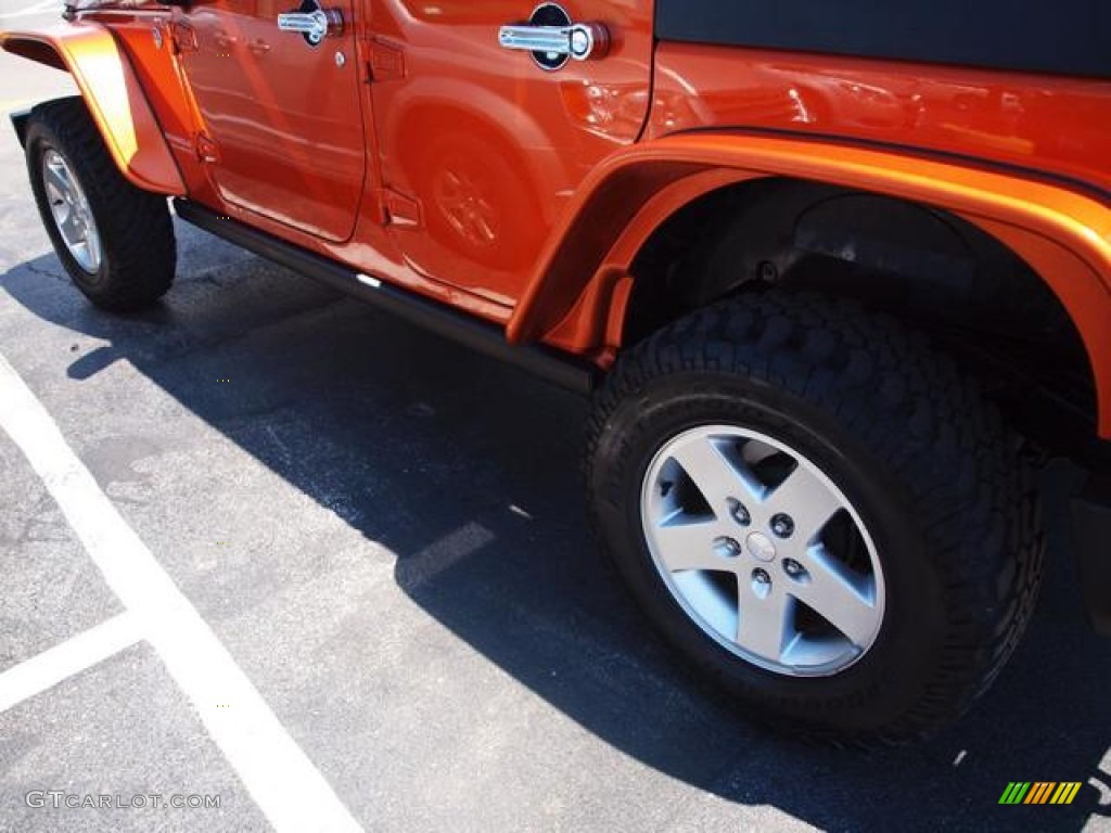 2010 Wrangler Unlimited Rubicon 4x4 - Mango Tango Pearl / Dark Slate Gray/Medium Slate Gray photo #4