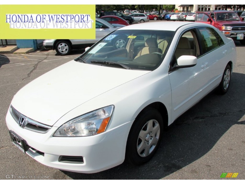 2006 Accord LX Sedan - Taffeta White / Ivory photo #1