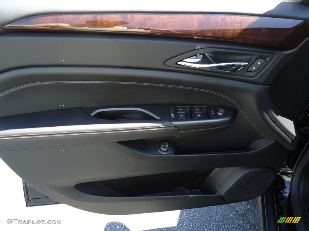 2012 Cadillac SRX Luxury AWD Ebony/Ebony Door Panel Photo #65446473