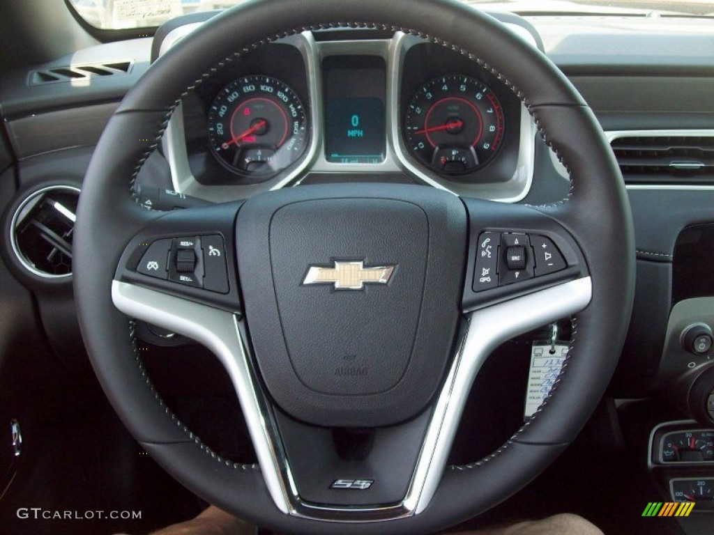 2012 Chevrolet Camaro SS/RS Convertible Black Steering Wheel Photo #65446497