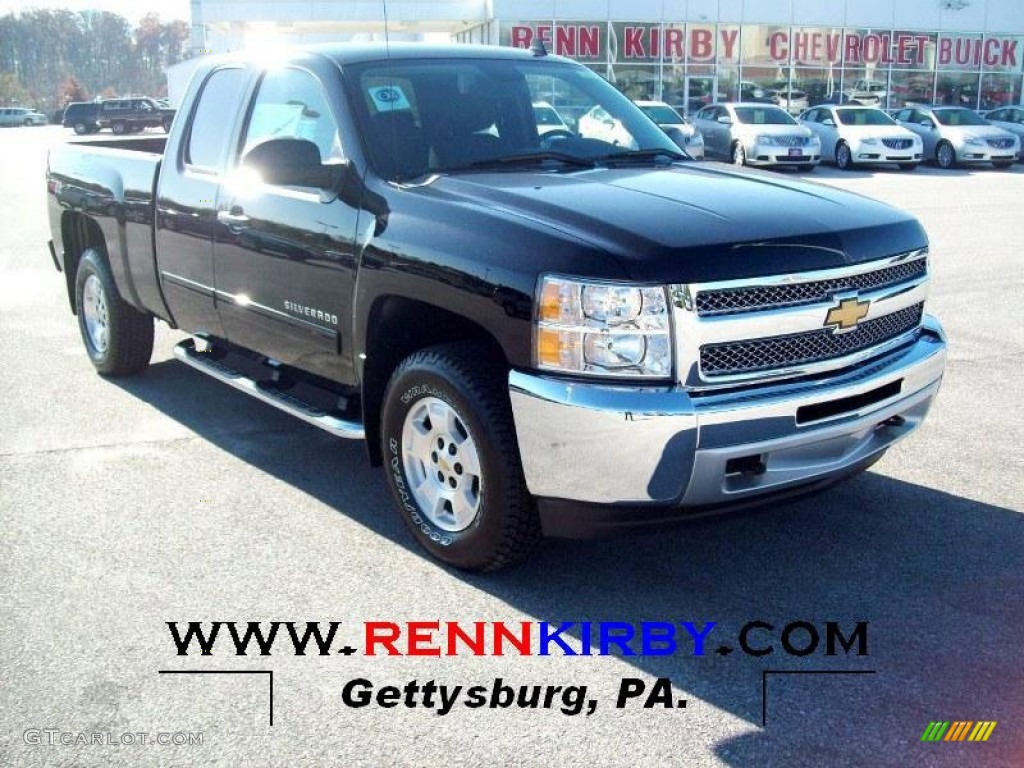 2012 Silverado 1500 LT Extended Cab 4x4 - Black / Ebony photo #1