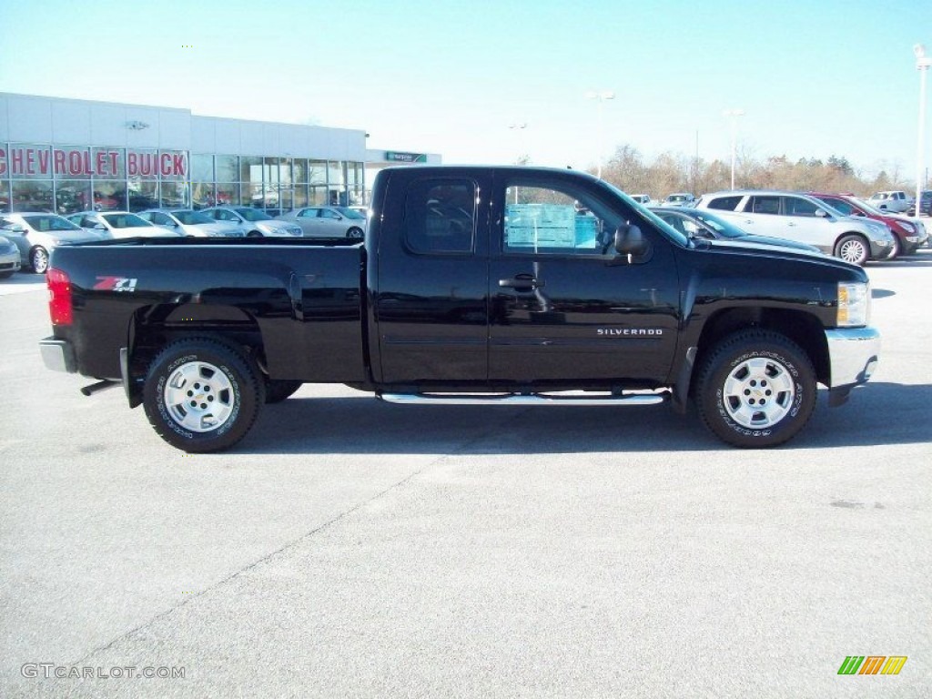 2012 Silverado 1500 LT Extended Cab 4x4 - Black / Ebony photo #3