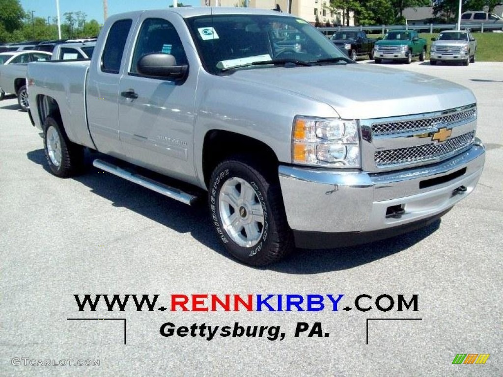 2012 Silverado 1500 LT Extended Cab 4x4 - Silver Ice Metallic / Ebony photo #1