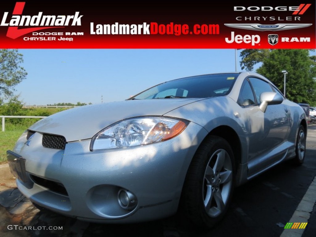 2008 Eclipse GS Coupe - Liquid Silver Metallic / Dark Charcoal photo #1