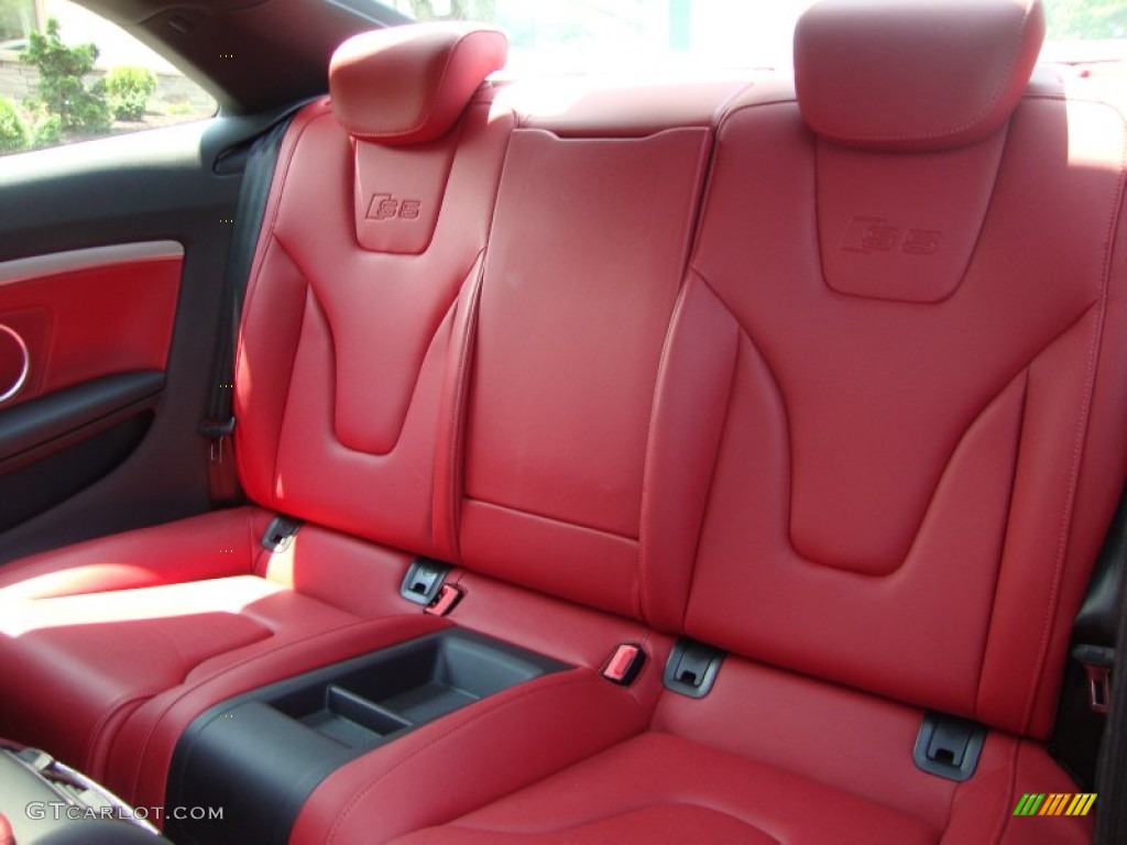 Magma Red Silk Nappa Leather Interior 2010 Audi S5 4.2 FSI quattro Coupe Photo #65449258