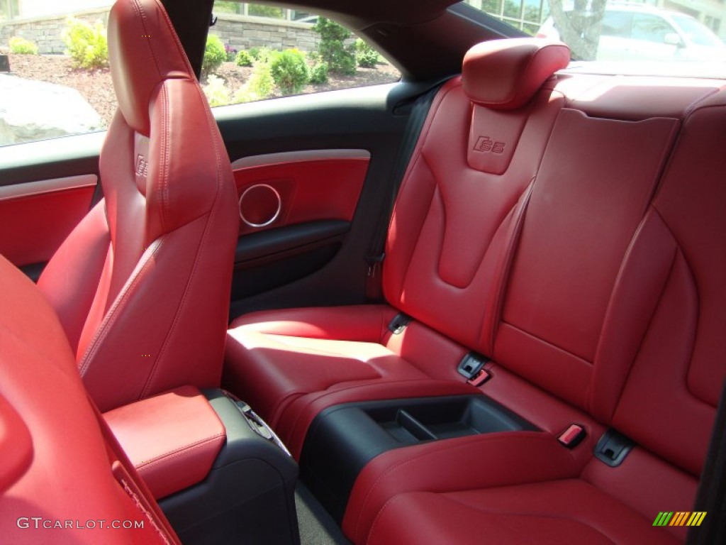 Magma Red Silk Nappa Leather Interior 2010 Audi S5 4.2 FSI quattro Coupe Photo #65449267
