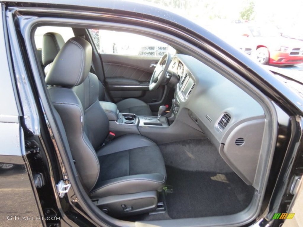 Black Interior 2012 Dodge Charger R/T Road and Track Photo #65449576