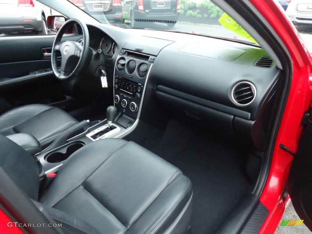 Black Interior 2008 Mazda MAZDA6 s Grand Touring Sedan Photo #65452513
