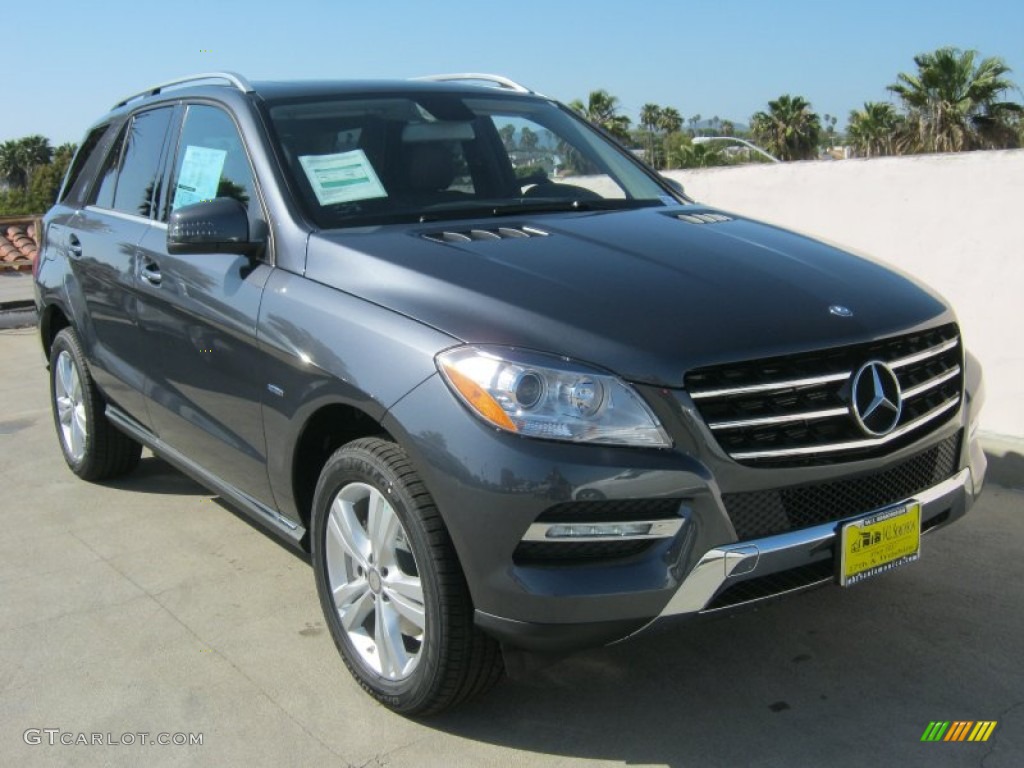 2012 ML 350 4Matic - Steel Grey Metallic / Black photo #1